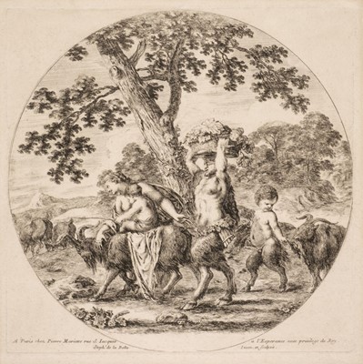 Lot 380 - Della Bella (Stefano, 1610-1664).  A Satyr Family Walking