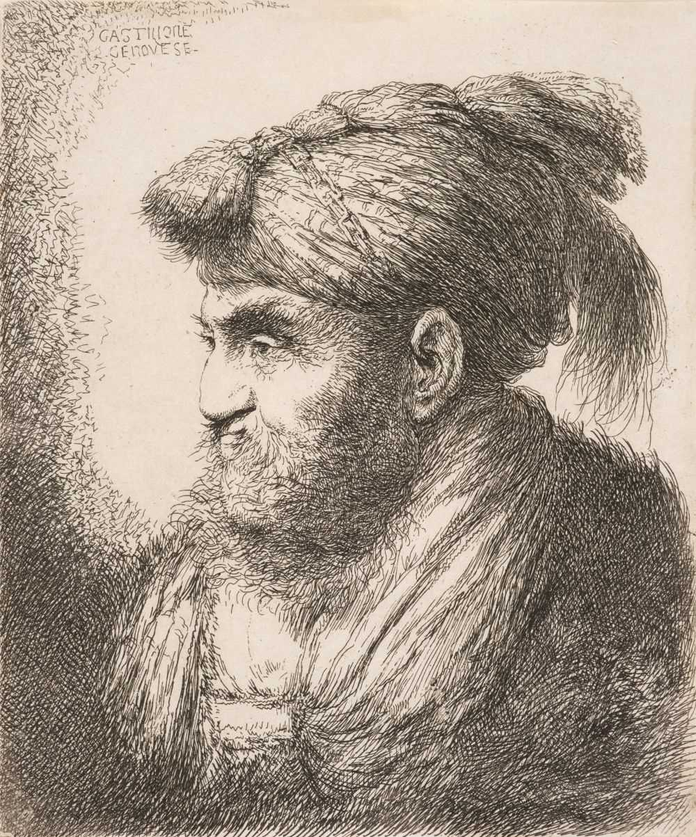 Lot 375 - Castiglione (Giovanni Benedetto, 1609-1664). Man with beard and moustache