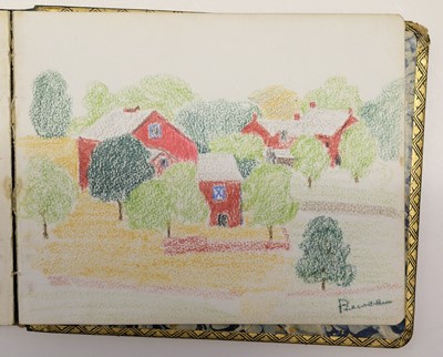 Lot 593 - Album of Drawings and Watercolours, circa 1905-1921