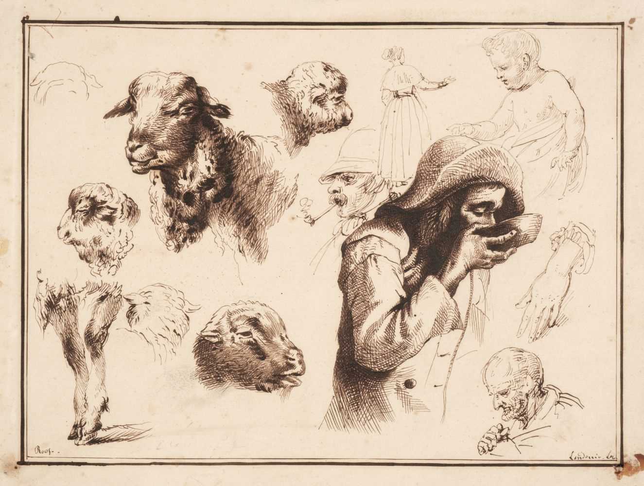 Lot 364 - Londonio (Francesco, 1723-1783). Studies of Sheep and Figures