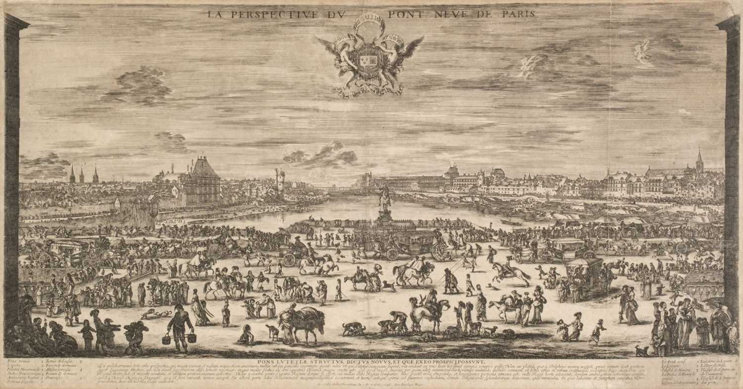 Lot 381 - Della Bella (Stefano, 1610-1664). La Perspective du Pont Neuf de Paris, 1646