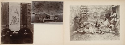 Lot 308 - China. A concertina album of 100 gelatin silver print photographs & 6 postcards, c. 1900-10