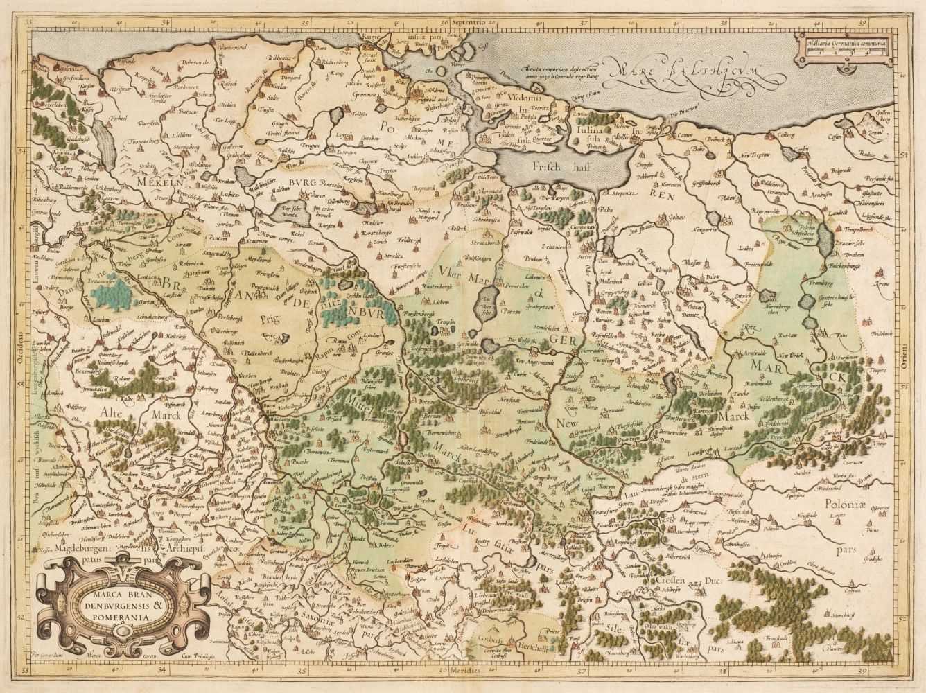 Lot 436 - Pomerania. Mercator (G.), Marca Brandenburgensis & Pomerania, 1595