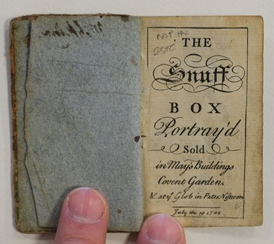 Lot 452 - Erotica. The Snuff Box Portray'd, 1744