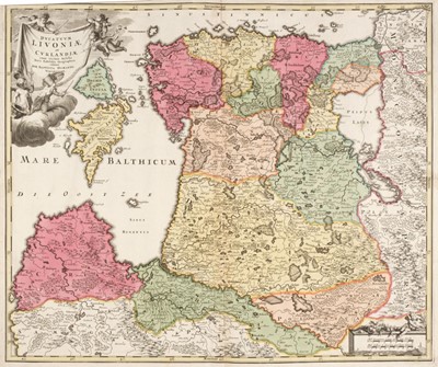 Lot 411 - Livonia. Homann (J. B.), Ducatuum Livoniae et Curlandiae..., circa 1720