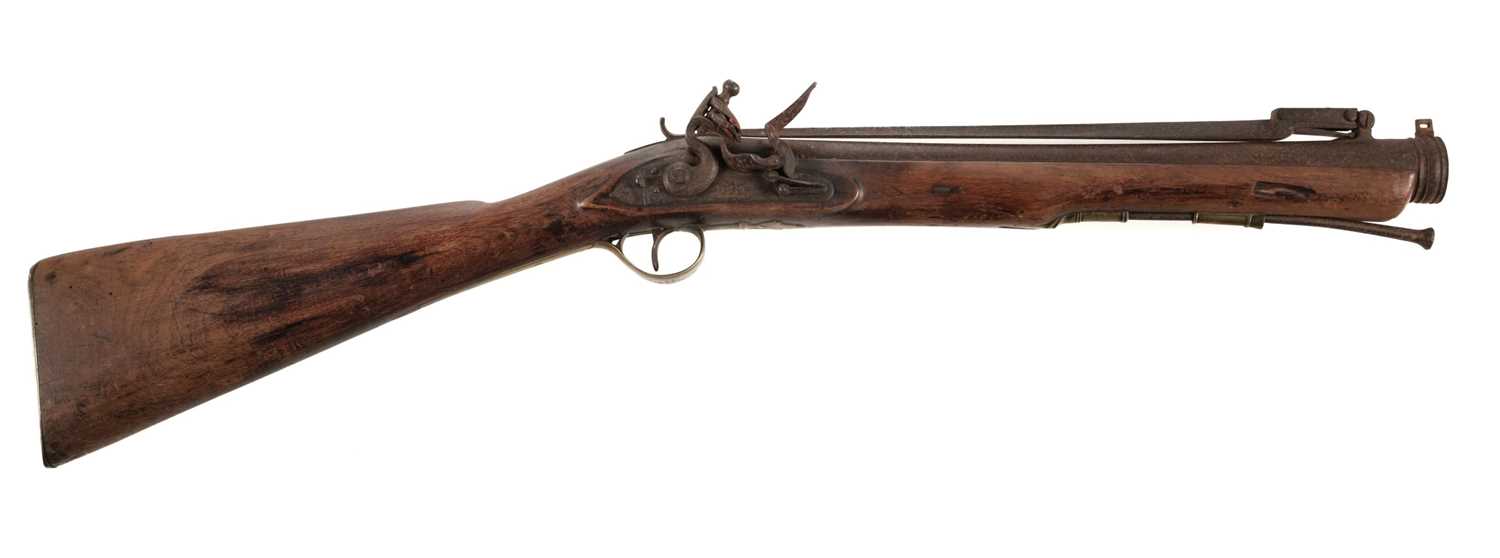 Lot 185 - Blunderbuss. An early 19th century flintlock blunderbuss