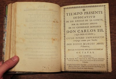 Lot 253 - Spanish Poetry. 3 volumes, 1634-1806
