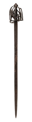 Lot 252 - Sword. A 17th century Scottish Basket hilted backsword