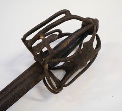 Lot 252 - Sword. A 17th century Scottish Basket hilted backsword