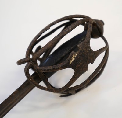 Lot 252 - Sword. A 17th century Scottish Basket hilted backsword