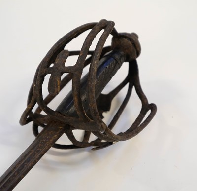 Lot 252 - Sword. A 17th century Scottish Basket hilted backsword