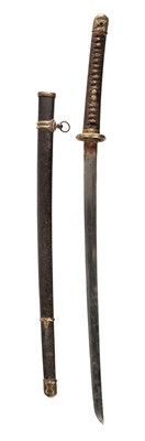 Lot 254 - Sword. A WWII period Japanese Katana