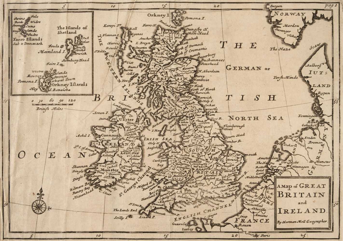 Lot 38 - Cox (Thomas). Magna Britannia, volume I only, 1715
