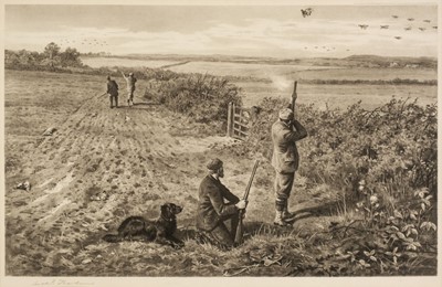 Lot 531 - Thorburn (Archibald). Coming over the Guns (Partridge Driving), 1899