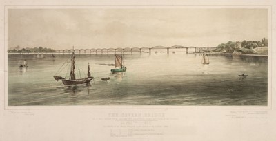 Lot 592 - Severn Bridge. The Severn Bridge as it will appear from Gatcomb,  circa 1850s