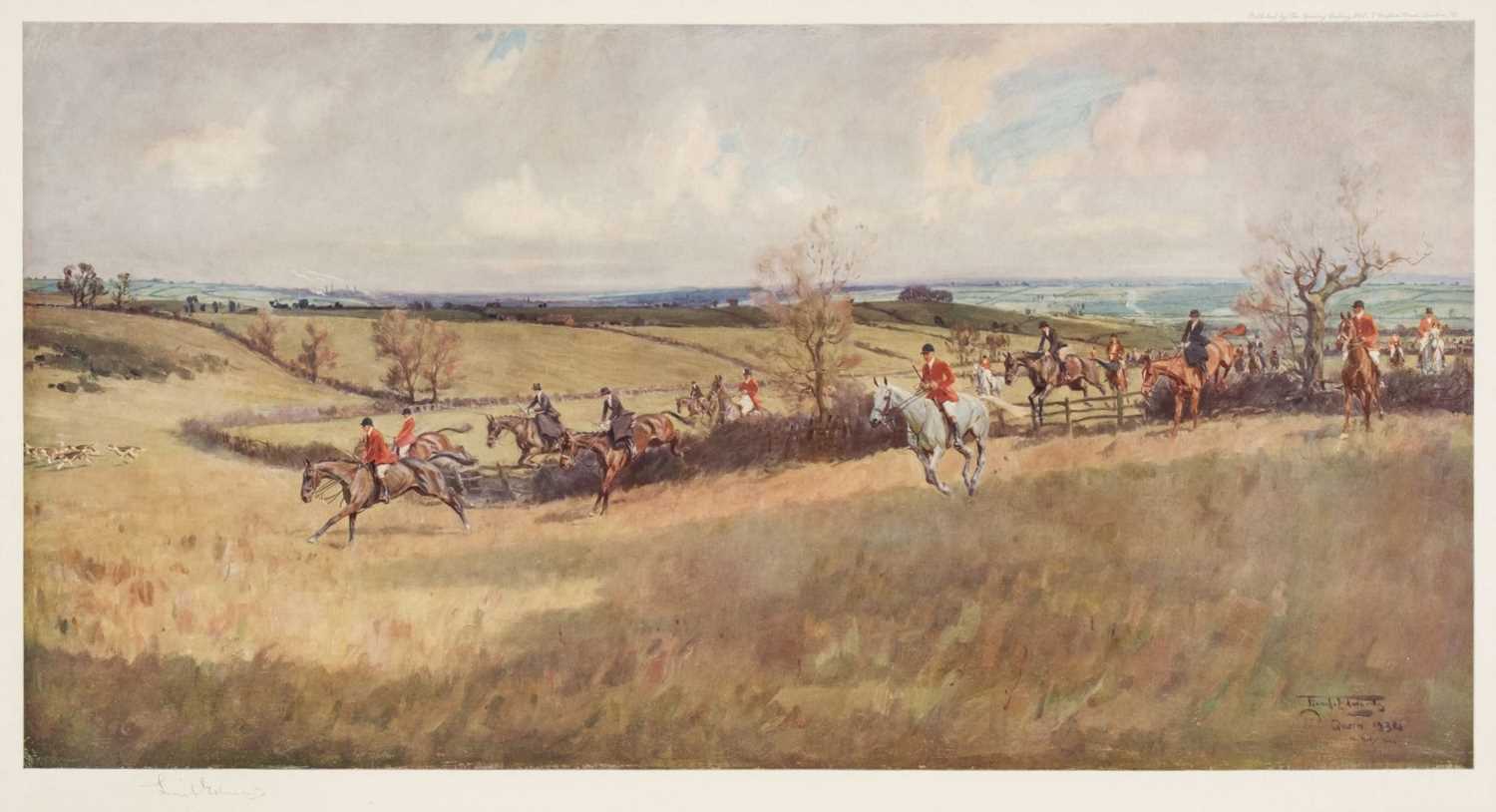 Lot 484 - Edwards (Lionel, 1878 - 1966). Six large hunting prints, circa 1930