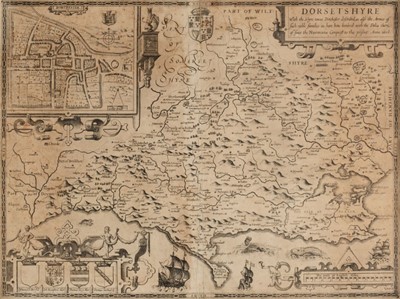 Lot 390 - Dorset. Speed (John), Dorsetshyre with the Shyre Towne Dorchester described, circa 1608