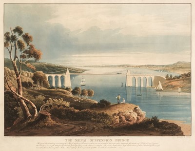 Lot 582 - Menai Straits. Edge (J.), The Menai Suspension Bridge, 1830