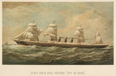 Lot 570 - Henry Blacklock & Co. (Printers). The Royal Mail Steamer 'City of Rome', circa 1882