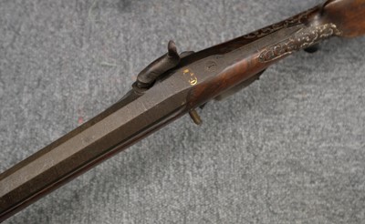 Lot 239 - Rifle. A 19th Century German Jager Hunting Rifle