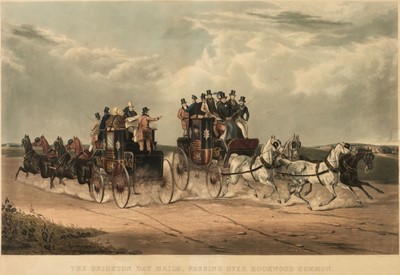 Lot 575 - Hunt (Charles). The Brighton Day Mails Passing over Hookwood Common, 1840