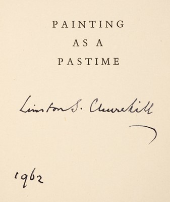 Lot 357 - Churchill (Winston Spencer). Painting as a Pastime, 3rd impression, 1949, signed copy