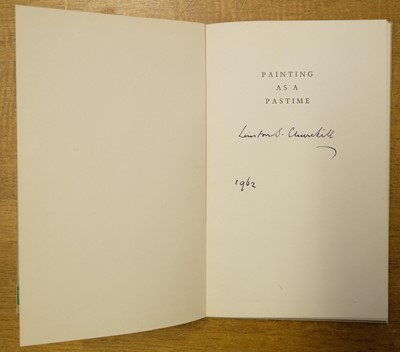 Lot 357 - Churchill (Winston Spencer). Painting as a Pastime, 3rd impression, 1949, signed copy