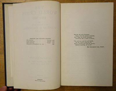 Lot 354 - Churchill (Winston Spencer). The World Crisis 1911-1918, 1941