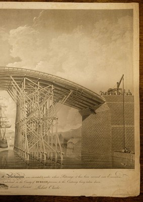 Lot 589 - Raffield (J.). West View..., and East view of the Cast Iron Bridge..., over the River Wear, 1798