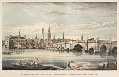 Lot 581 - Martin (R.). A view of the West side of London Bridge, and another similar, circa 1850