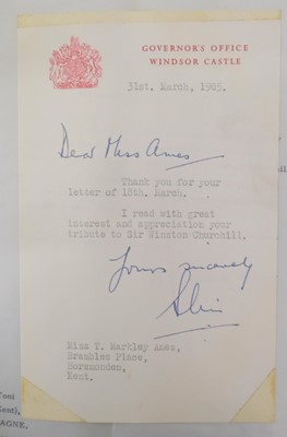 Lot 382 - Autograph letters. A collection of 61 typescript and autograph letter replies, 1963-79