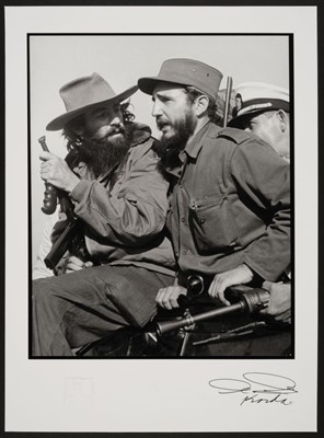 Lot 63 - Korda (Alberto). Fidel Castro & Camilo Cienfuegos entering Havana on 8 January 1959, printed c. 2000