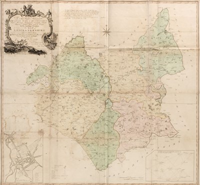 Lot 407 - Leicestershire. Prior (John), Large scale Map of Leicestershire, 1779