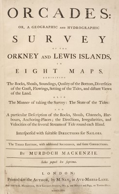 Lot 84 - Mackenzie (Murdoch). Orcades: a Geographic and Hydrographic Survey, 3rd edition, 1776