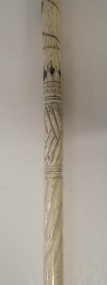 Lot 174 - Whalebone Stick. A Victorian whalebone stick