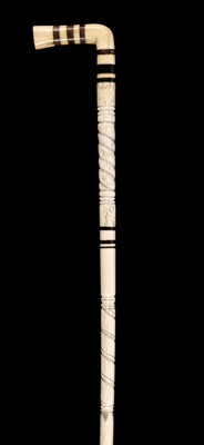 Lot 176 - Whalebone Stick. A Victorian whalebone stick