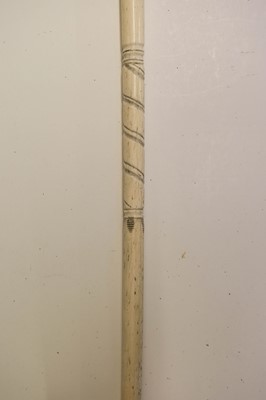 Lot 176 - Whalebone Stick. A Victorian whalebone stick