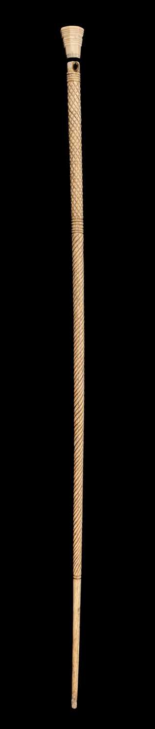 Lot 85 - Whalebone Stick. An early 19th century whalebone stick
