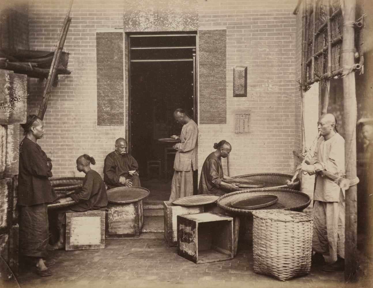 Lot 242 - Thomson (John, 1837-1921). Canton Tea Hong, albumen print, c. 1869