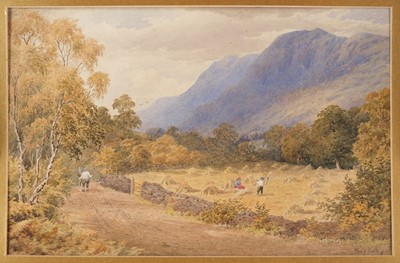Lot 460 - Bailey (Henry, 1848-1933). Harvesting near Capel Curig, North Wales