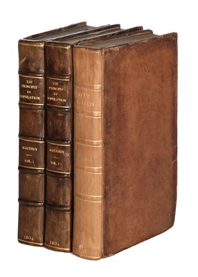 Lot 237 - Malthus (Thomas). Essay on the Principle of Population, 3rd edition, 1806, ex libris David Bellamy