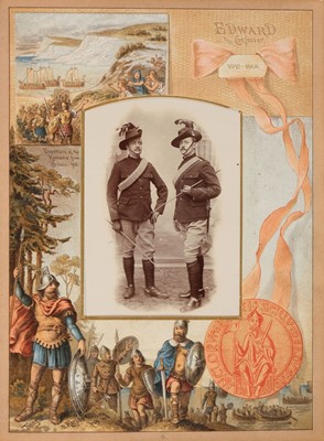 Lot 204 - Miltary Officers. An album containing 10 cabinet cards and 70 cartes de visite