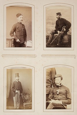 Lot 209 - Military Officers. A carte-de-visite album containing approximately 50 cartes de visite