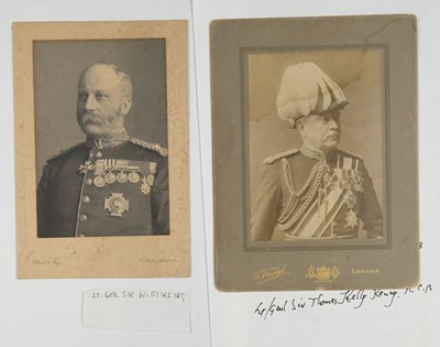 Lot 211 - Military Officers. An album containing 23 window-mounted cabinet cards, c. 1870s/1900s