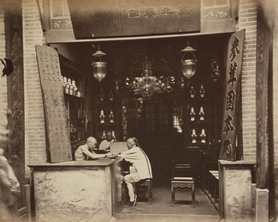 Lot 243 - Thomson (John, 1837-1921). A Shop in Canton, c. 1869, albumen print