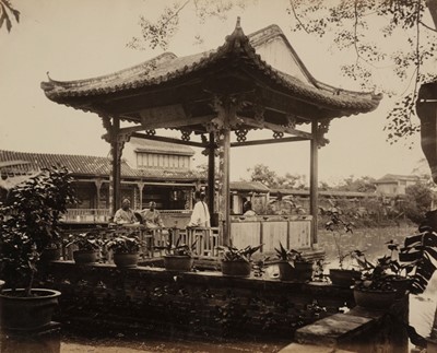 Lot 244 - Thomson (John, 1837-1921). A Tea Garden, Canton, c. 1869, albumen print