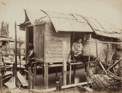 Lot 251 - Thomson (John, 1837-1921). River Dwelling, Canton, c. 1869, albumen print