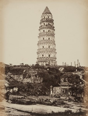 Lot 257 - Attrib. to John Thomson. Pagoda at the Execution Ground, Soochow, c. 1869, albumen print