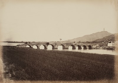 Lot 260 - Attrib. to John Thomson. Nine Arch Bridge outside Soochow [China], c. 1869, albumen print