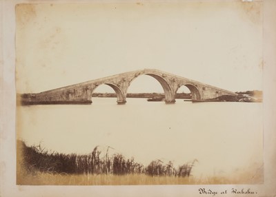 Lot 262 - Attrib. to Charles Leander Weed (1824-1903). Bridge at Wang-Do [China], c. 1867, albumen print